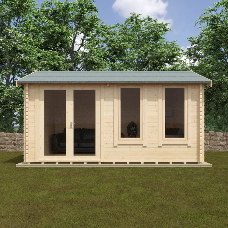 Woodlands The Sherborne Apex Log Cabin - 20ft x 14ft (44mm)