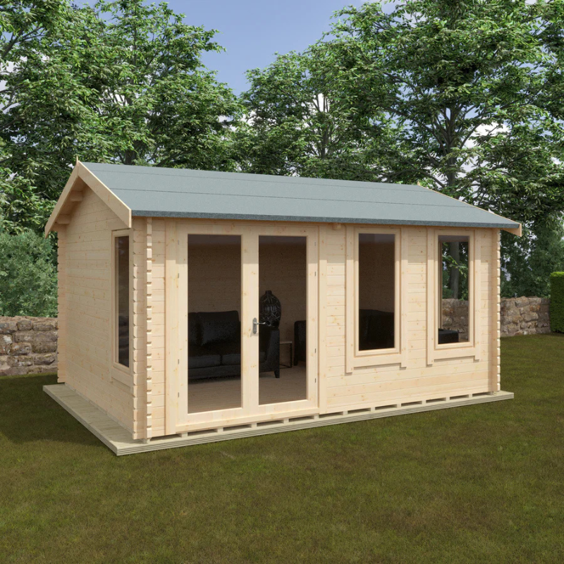 Woodlands The Sherborne Apex Log Cabin - 20ft x 14ft (44mm)