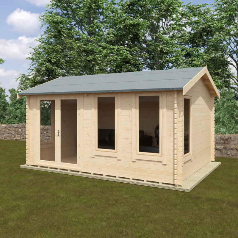 Woodlands The Sherborne Apex Log Cabin - 20ft x 14ft (44mm)