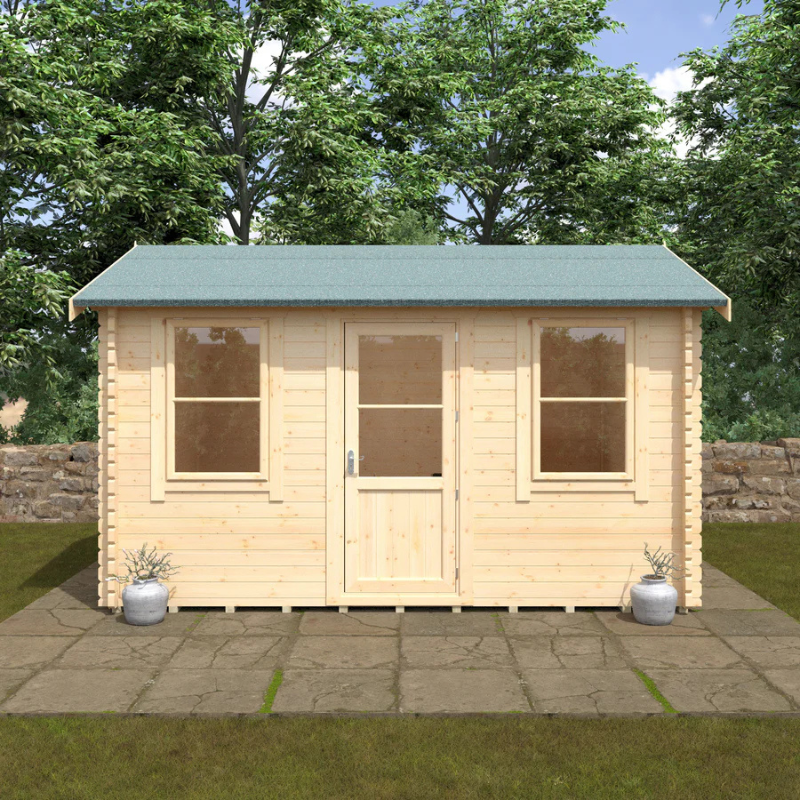 Woodlands The Skipton Apex Log Cabin - 12ft x 8ft (28/44mm)