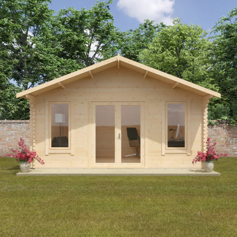 Woodlands The Sutton Apex Log Cabin - 10ft x 16ft (44mm)