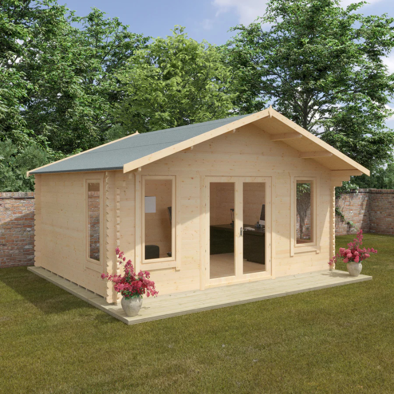 Woodlands The Sutton Apex Log Cabin - 10ft x 16ft (44mm)