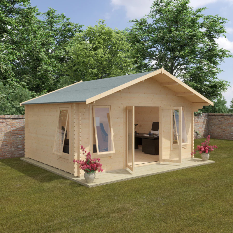 Woodlands The Sutton Apex Log Cabin - 10ft x 16ft (44mm)