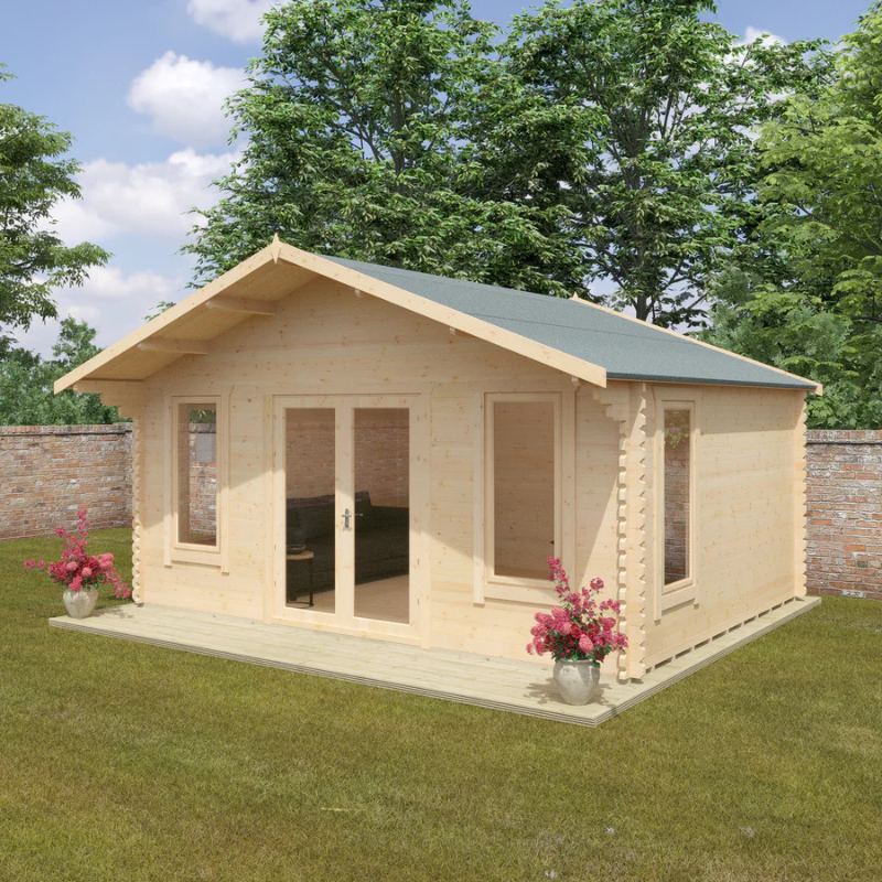 Woodlands The Sutton Apex Log Cabin - 10ft x 16ft (44mm)