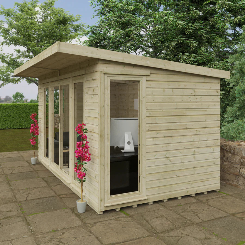 Woodlands The Tanalised Pent Garden Studio - 16ft x 8ft