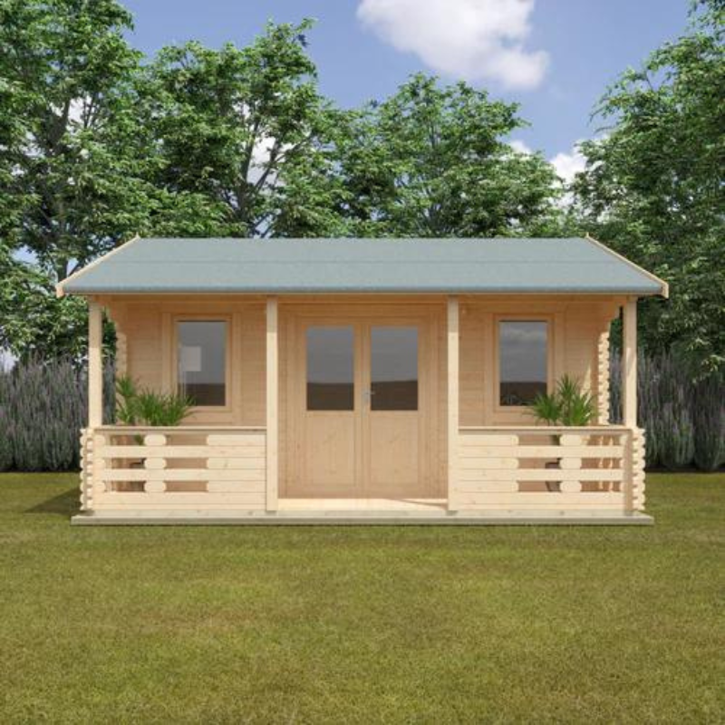 Woodlands The Addlington Apex Log Cabin - 20ft x 16ft (44mm)