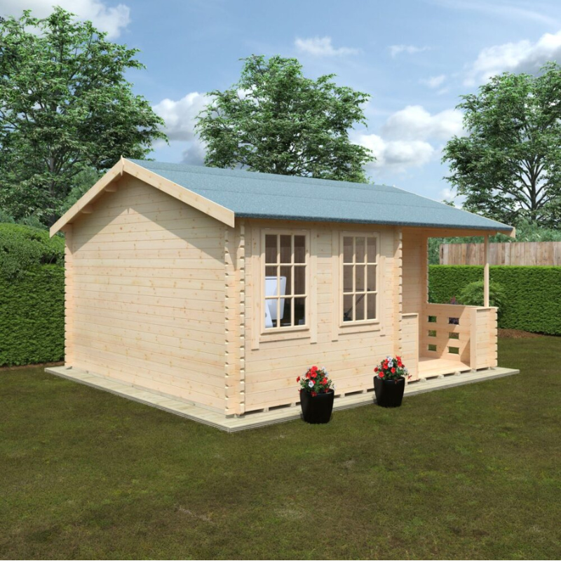 Woodlands The Gyles Apex Log Cabin - 16ft x 12ft (44mm)