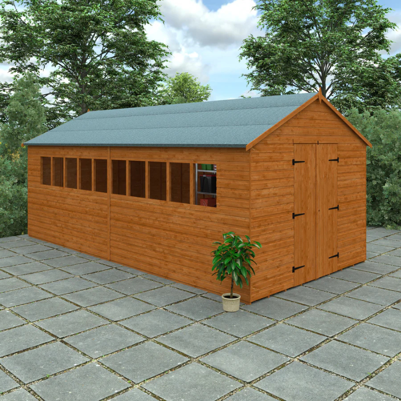 Woodlands XL Workshop Apex Garden Shed - 18ft x 10ft