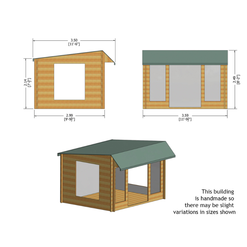 Shire Wykenham Log Cabin - 10 x 12