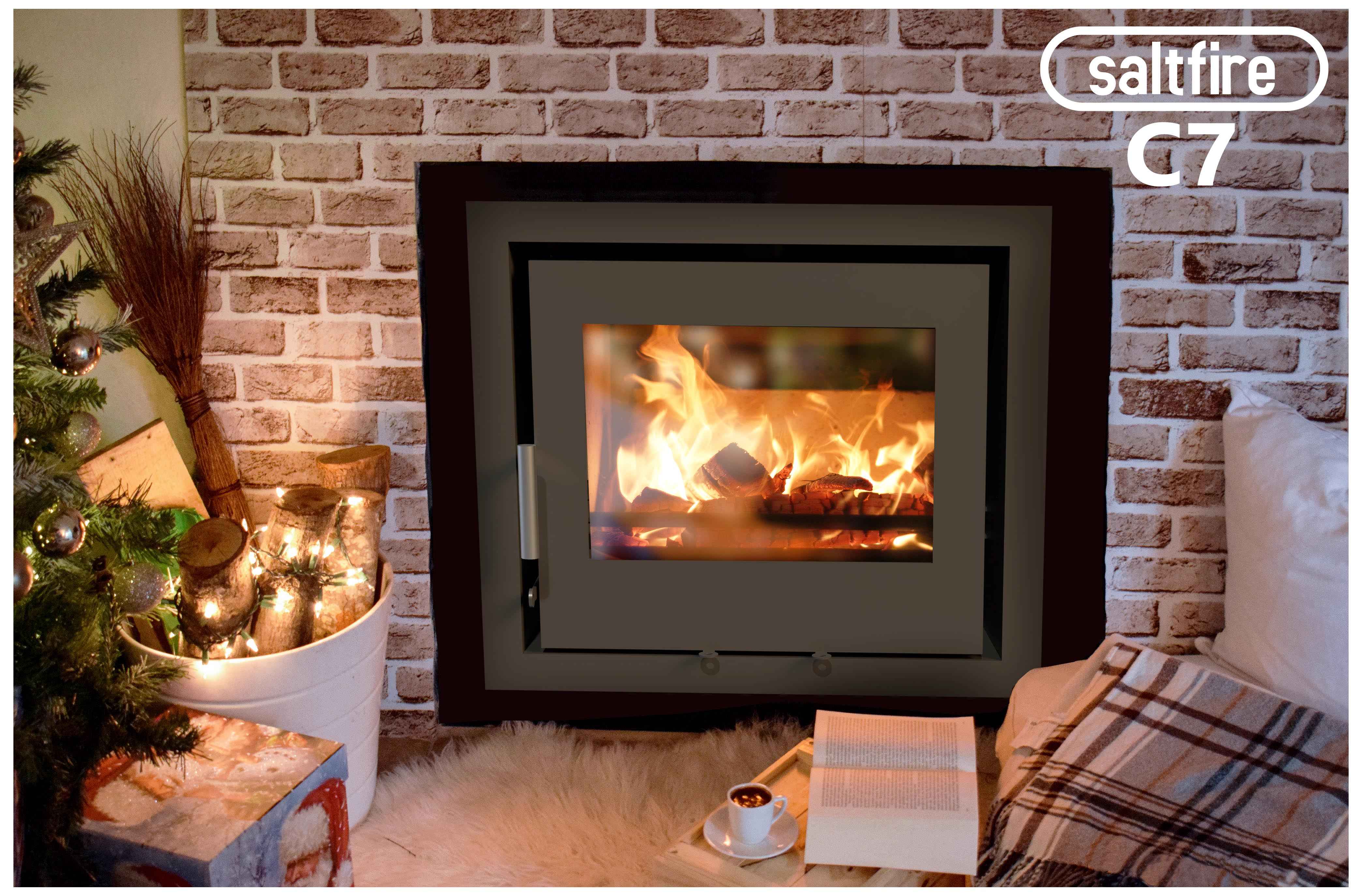 Saltfire CS7 Cassette 7kW Inset Stove Saltfire