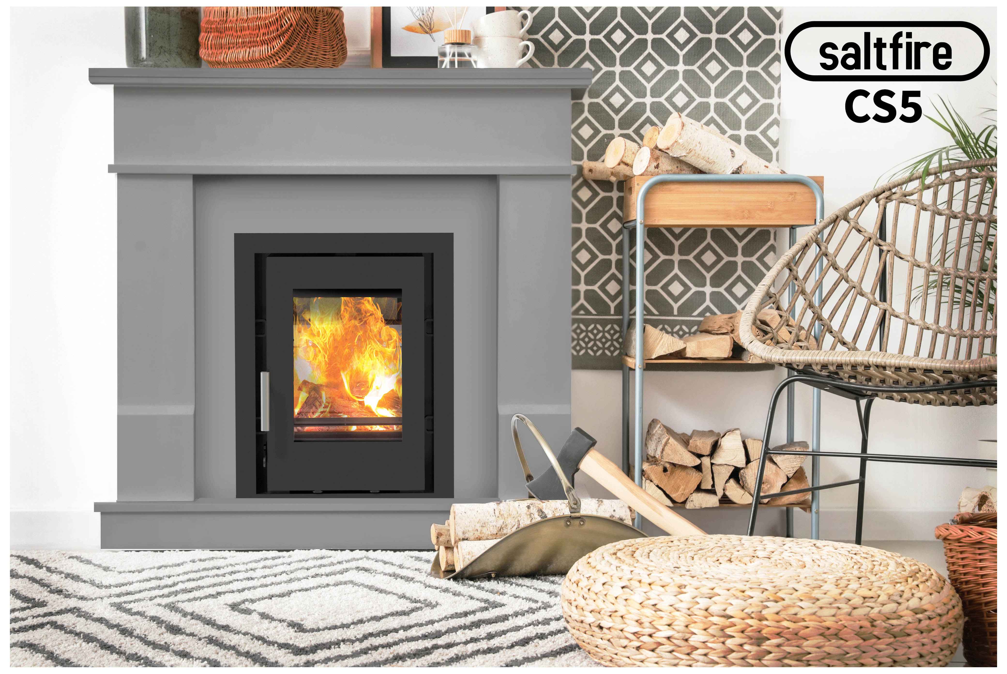 Saltfire CS5 Cassette 5kW Inset Stove Saltfire