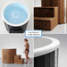 Polar Recovery Cyclone wooden ice bath in natural wood, premium materials detail close-ups