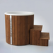 Polar Recovery Cyclone wooden ice bath in natural wood with two-tier steps on a white background