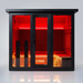 Polar Recovery Eclipse 5 person outdoor infrared sauna, red light front view