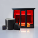 Polar Recovery Eclipse 5 person outdoor infrared sauna with black Cyclone ice bath bundle