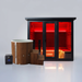 Polar Recovery Eclipse 5 person outdoor infrared sauna with wood Cyclone ice bath bundle