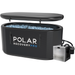 Polar Recovery Pro inflatable ice bath in black with ice and silver chiller