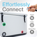 Polar Recovery Pro inflatable ice bath in grey, hose connection graphic