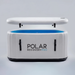 Polar Recovery Pro inflatable ice bath in grey with blue liner, lid raised