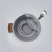 Polar Recovery Royal round wood fired hot tub, top view of grey liner