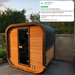 Polar Recovery Sauna Cube 3-5 person outdoor sauna, customer review in a garden