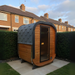 Polar Recovery Sauna Cube Mini 2 person outdoor sauna in terraced house garden