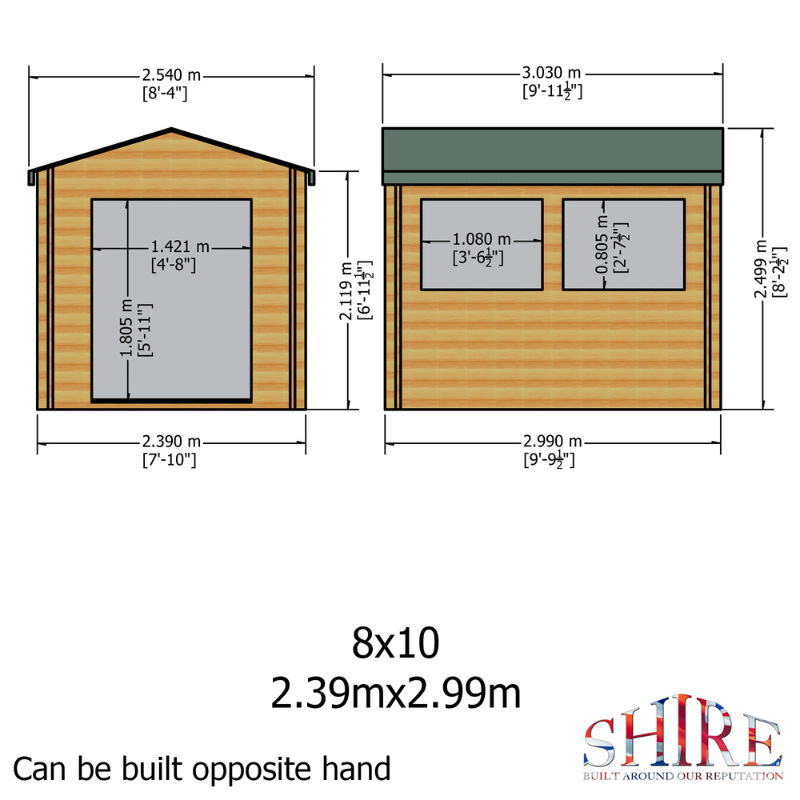 Shire Solway Log Cabin - 8 x 10