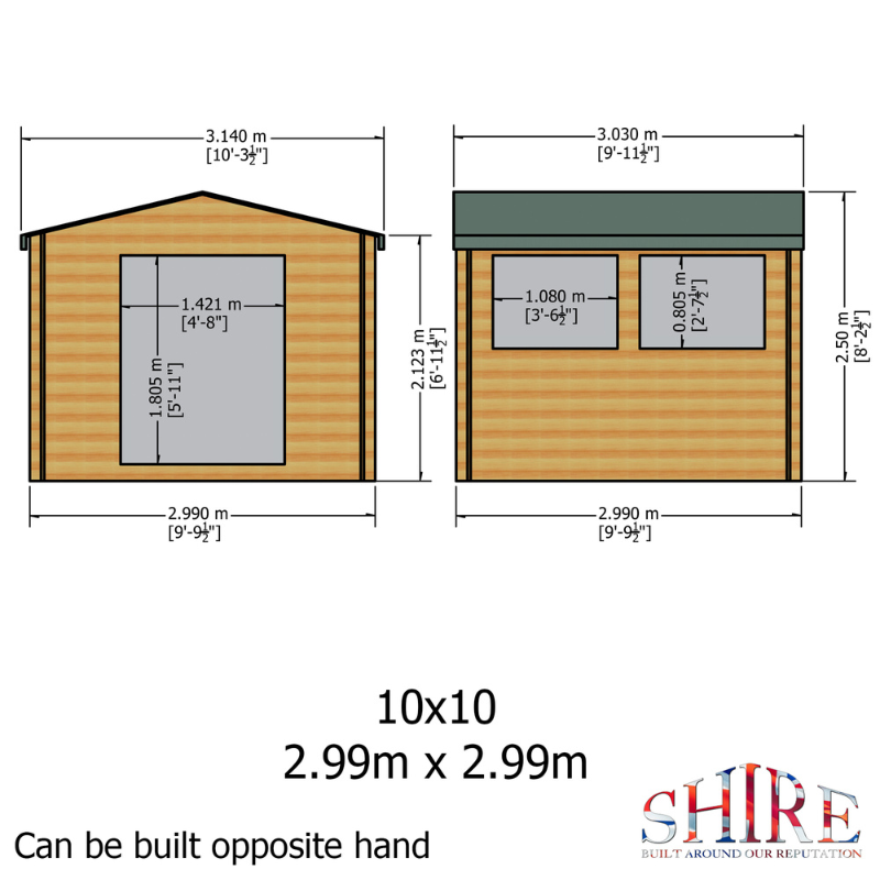 Shire Solway Log Cabin - 10 x 10