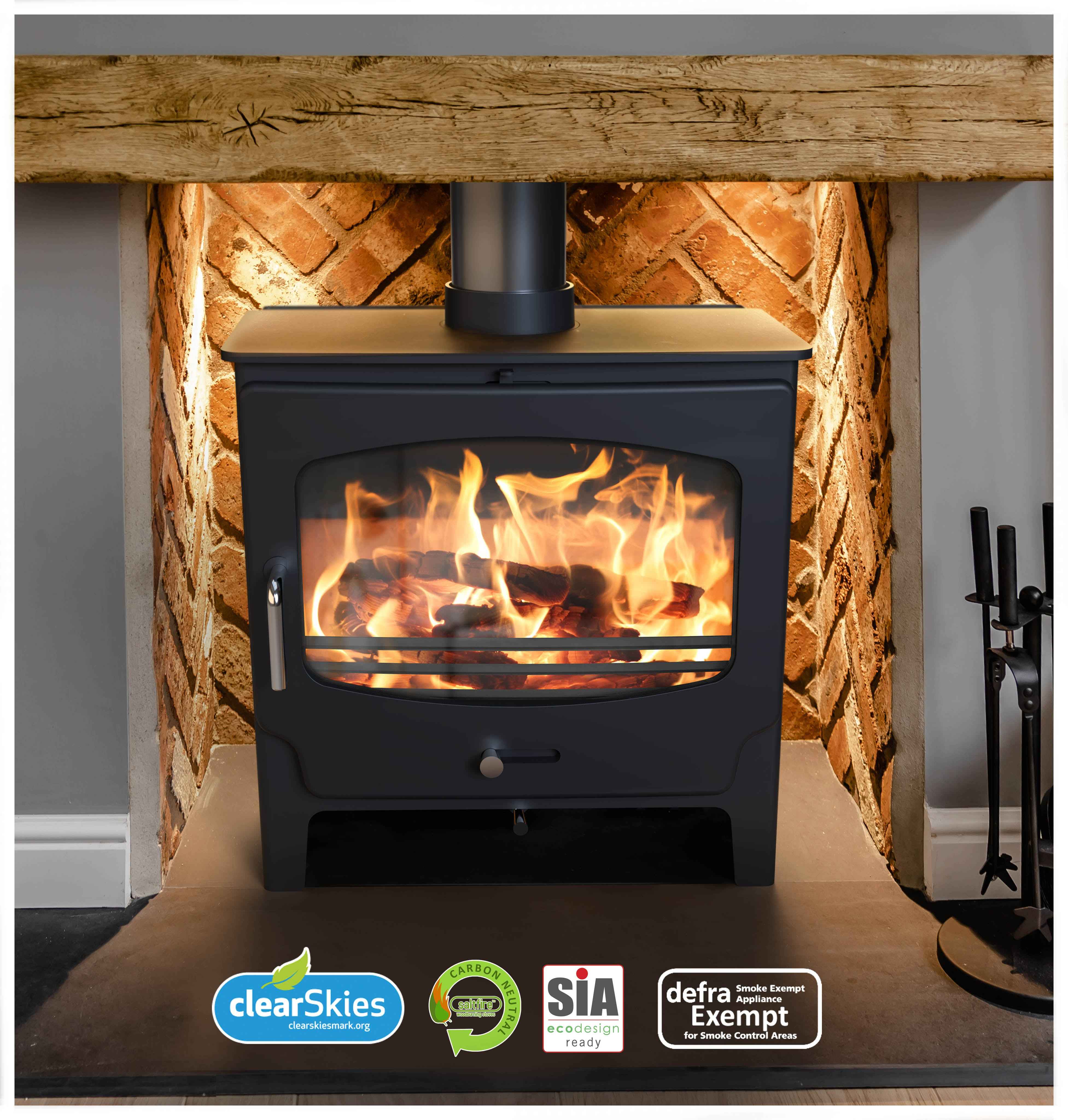 Saltfire ST-X Wide 5kW Multi-Fuel Stove Saltfire