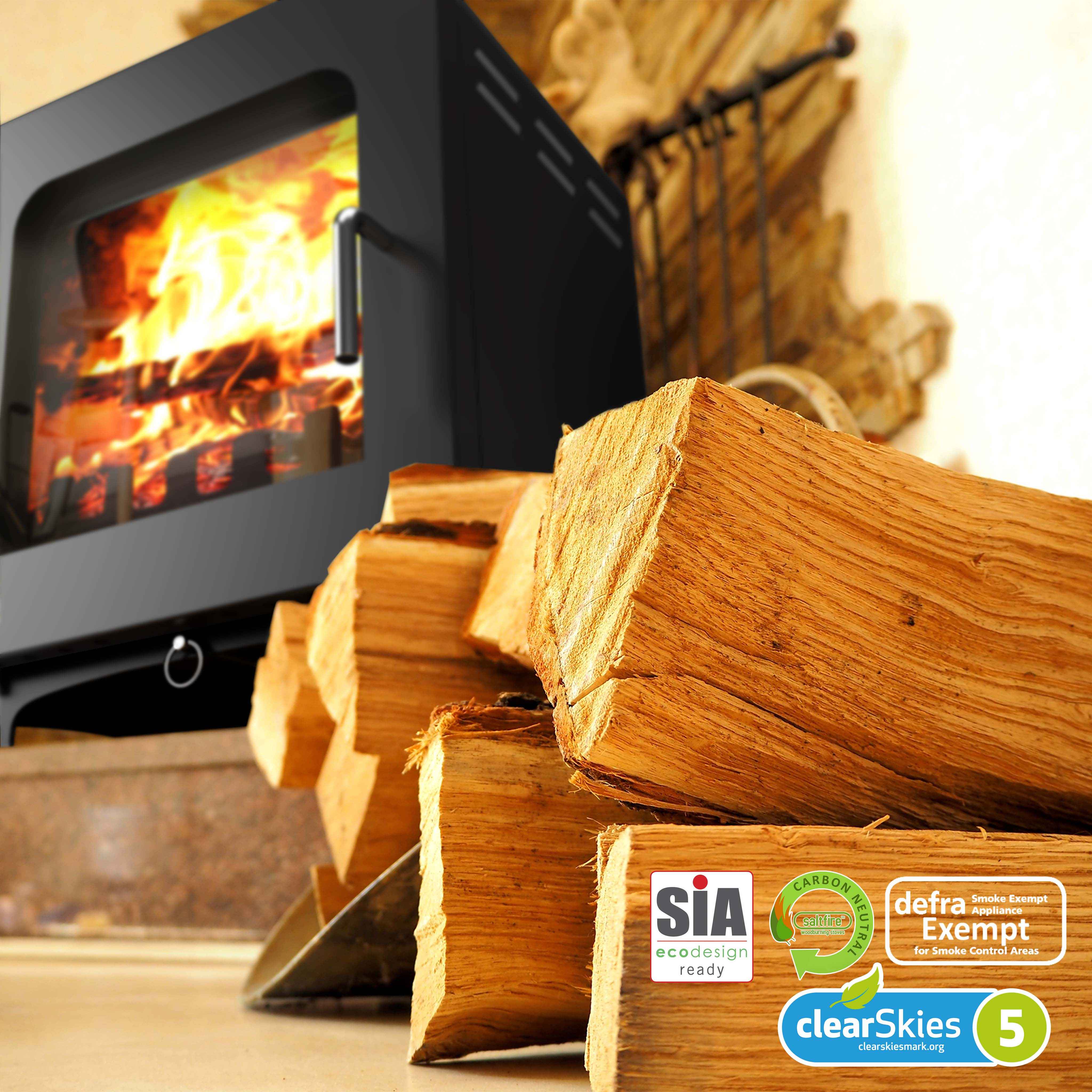 Saltfire ST4 7.5kW Wood Burning And Multi-Fuel Stove Saltfire